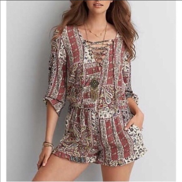 American Eagle Outfitters romper paisley medium - Picture 1 of 1